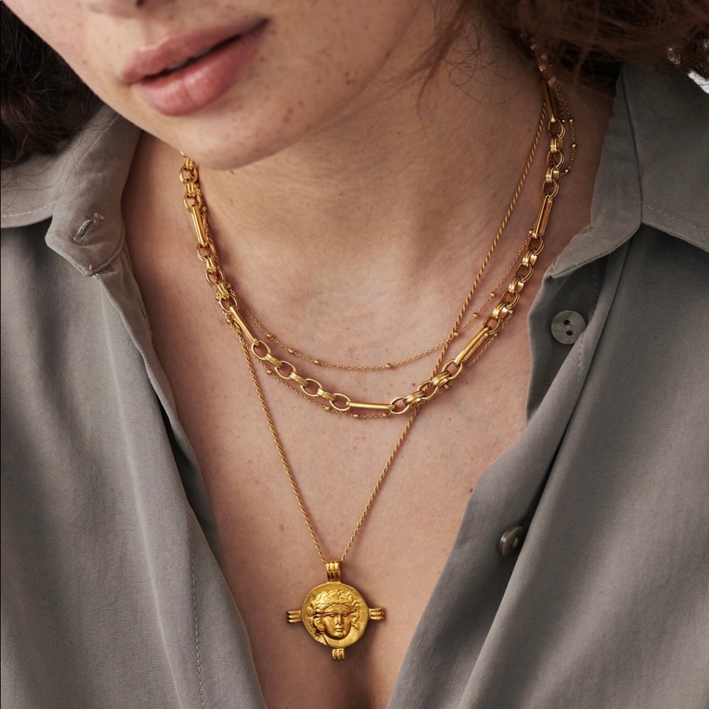 Missoma Lucy Williams Gold Apollo Medallion